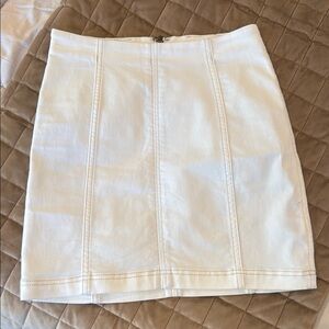 Free People White Mini Skirt